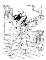 coloriage pirate des caraibes jack et sa longue vue